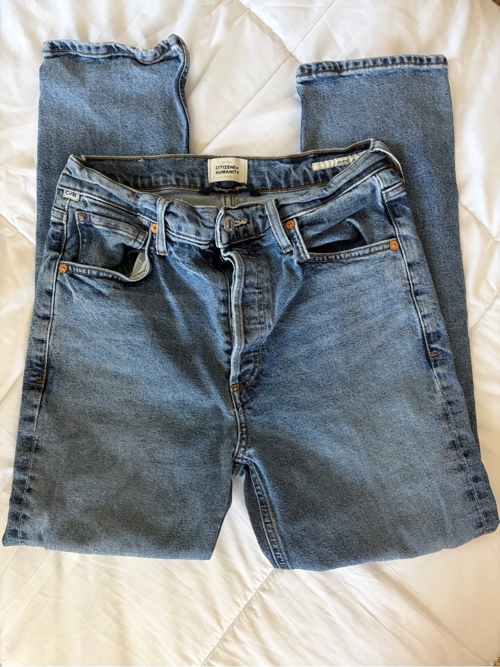 Citizens Of Humanity Classic Straight Jeans - Medium Blue Denim